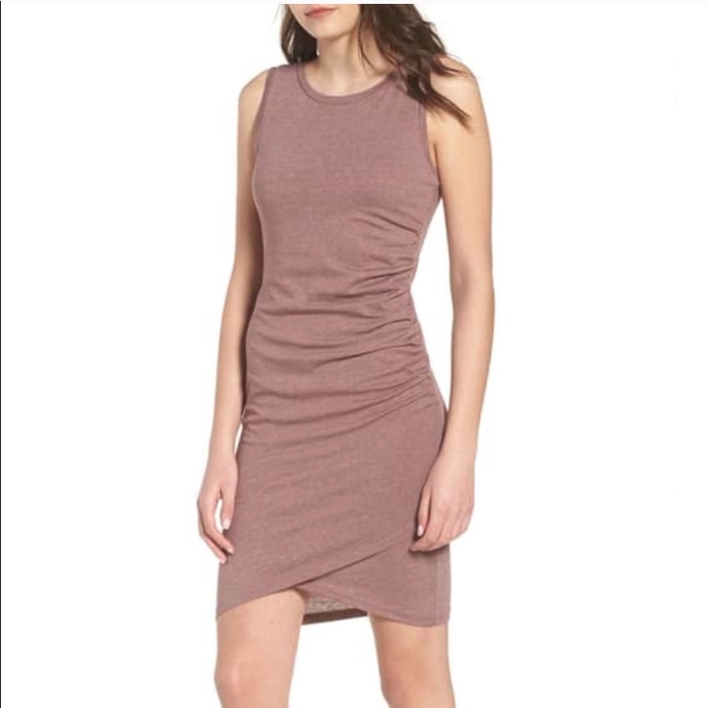 Leith Mauve Sleeveless Midi Bodycon Dress